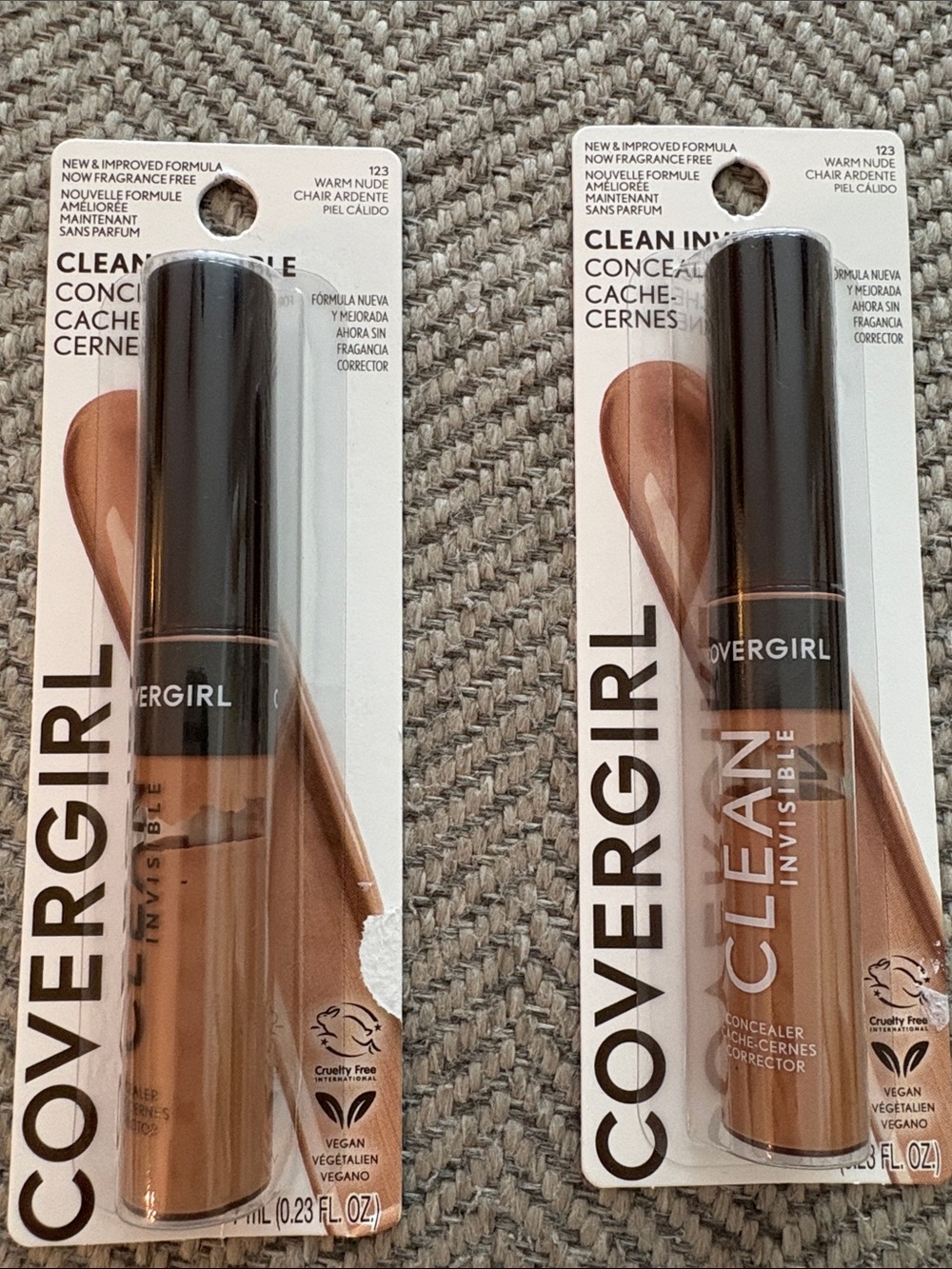 COVERGIRL Clean Invisible Concealer - Warm Nude (123) Duo Pack